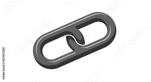 Illustration of a metallic chain link symbolizing interconnectedness and structural integrity in digital and physical networks