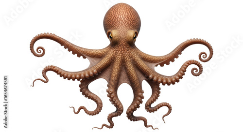 Isolated octopus