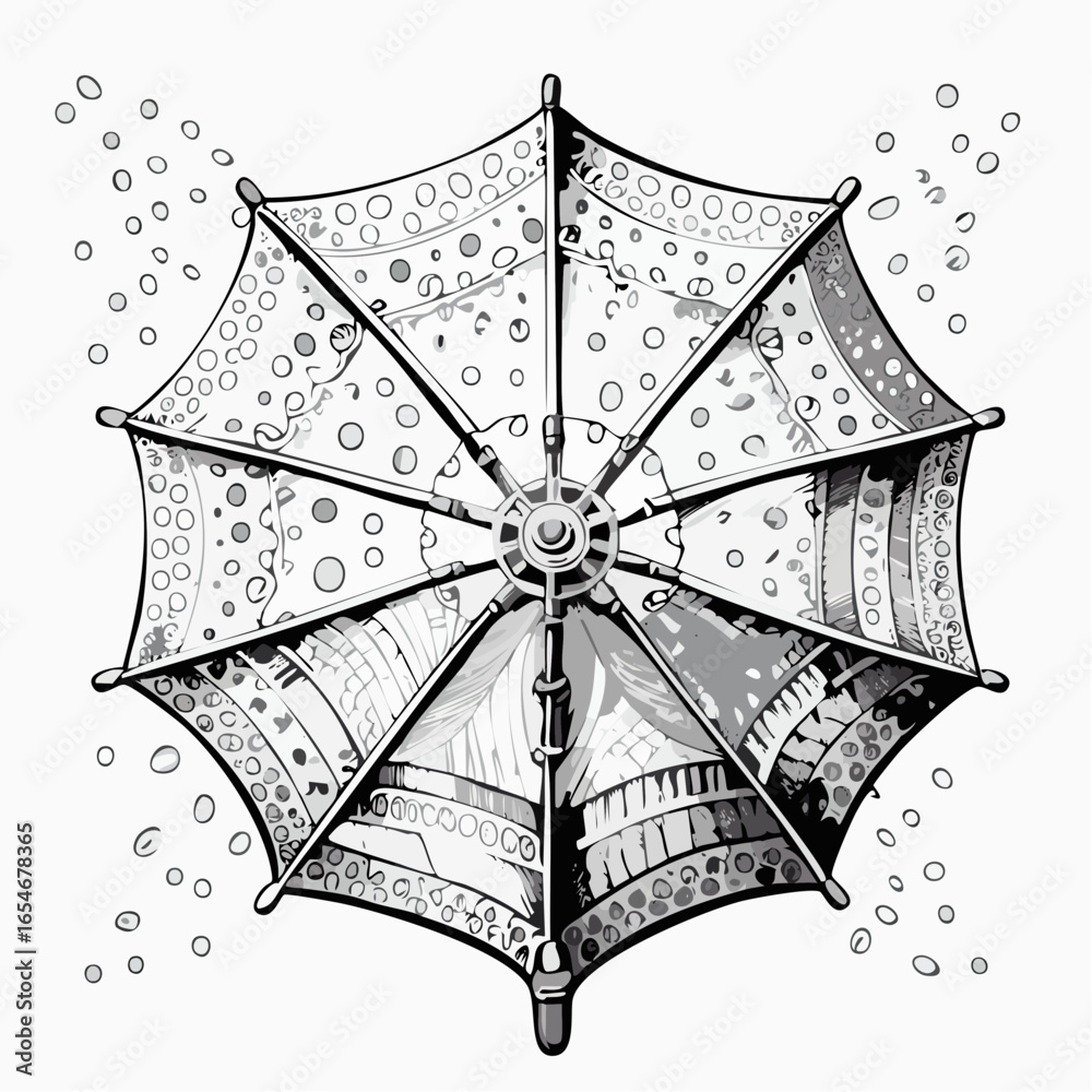 Fototapeta premium Vector illustration of an umbrella on a white background