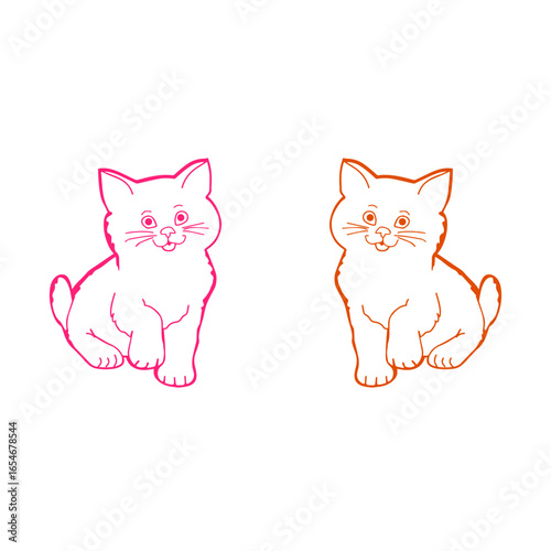 Cats vector art illustration