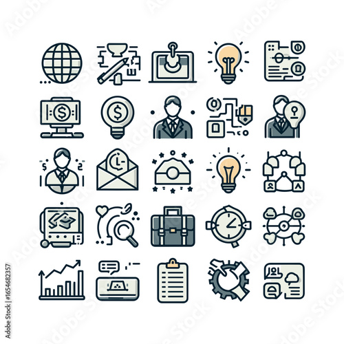 Business icon set