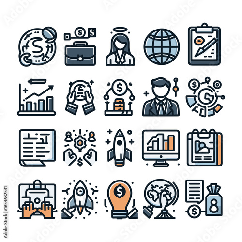 Business icon set