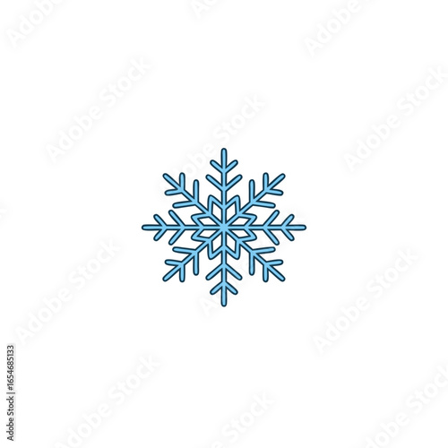 Intricate snowflake pattern showcasing unique crystal formations with symmetrical branches in cool blue hues emphasizing winter chill and seasonal