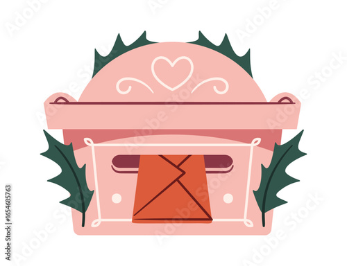 Wall hanging Christmas correspondence postbox