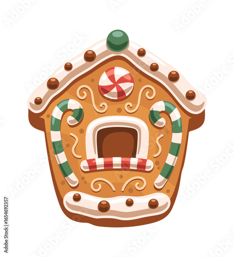 Christmas gingerbread house decorative cookie