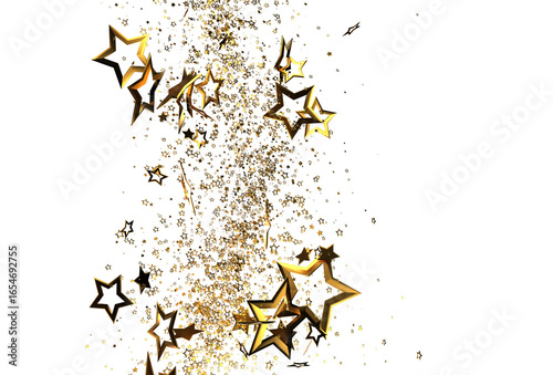 Cuadro en lienzo Stunning image of gold stars and glitter, perfect for celebratory designs