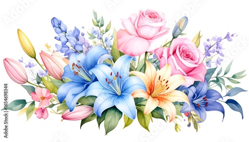 Watercolor floral bouquet (1)