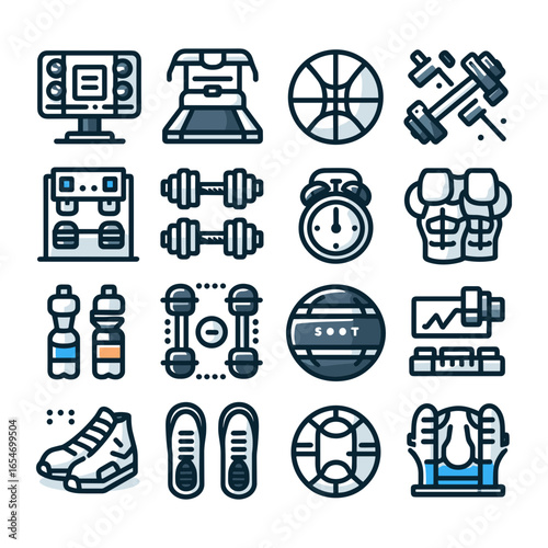 set of Fitness & Sports icons