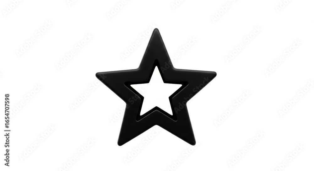 Obraz premium Isolated Black Star Outline
