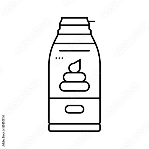 shaving cream men cosmetic line icon vector illustration