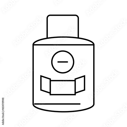 aftershave bottle men cosmetic line icon vector illustration