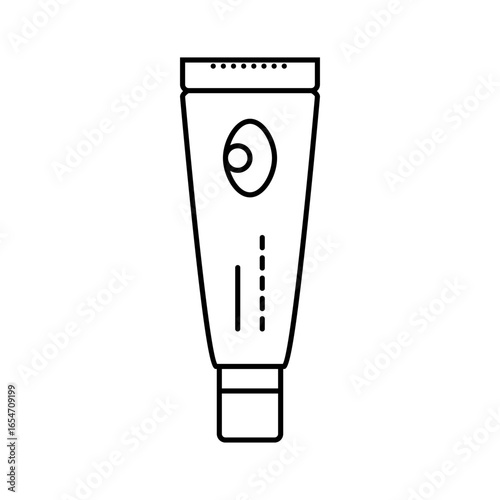 eye cream men cosmetic line icon vector illustration