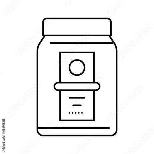 hair gel tub men cosmetic line icon vector illustration