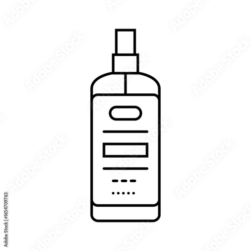 toner bottle men cosmetic line icon vector illustration