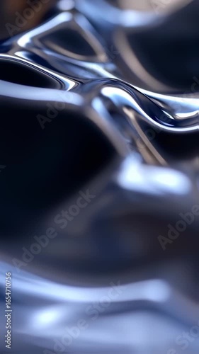 Abstract Flowing Metal, Dynamic Liquid Motion