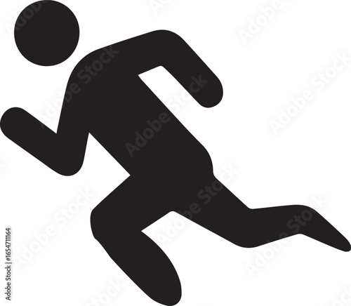 Dynamic silhouette style vector minimal sport logo design, modern athletic icon illustration, simple black emblem for fitness, team branding, active lifestyle, gym, training, competition, and professi