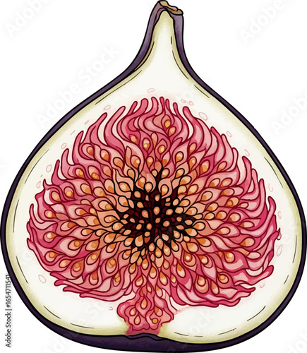 A Fig Sliced in Half