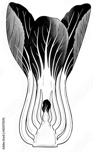 A Halved Bok Choy