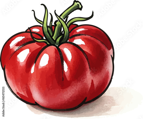 A Single Heirloom Tomato