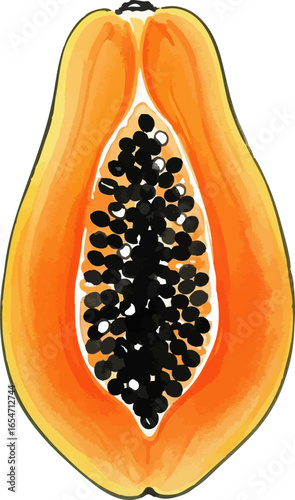 A Sliced Papaya