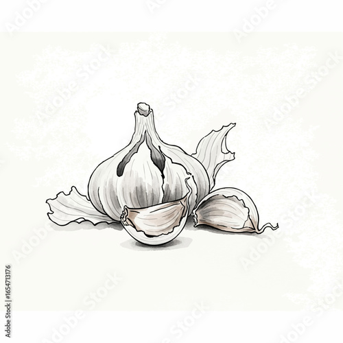 A Still Life of Garlic Cloves