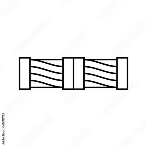 telegraph cable industry line icon vector illustration