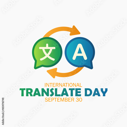 Vector graphic of International Translation Day ideal for International Translation Day celebration.