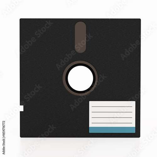 Plakat 5 25 inch floppy disk on white background. 3D illustration
