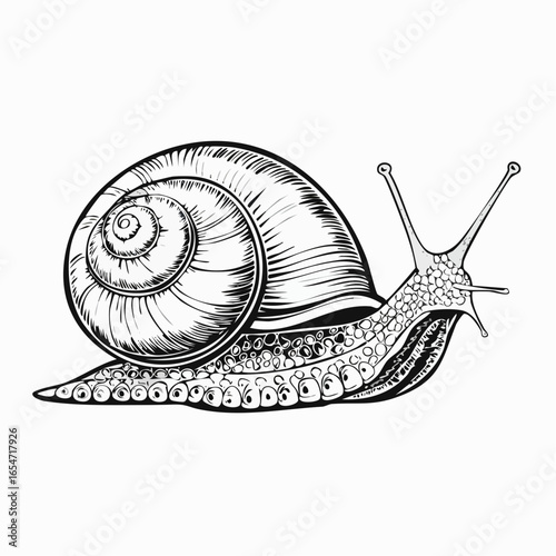 Snail Vector Image. Snail Stock Illustration isolated on white background.