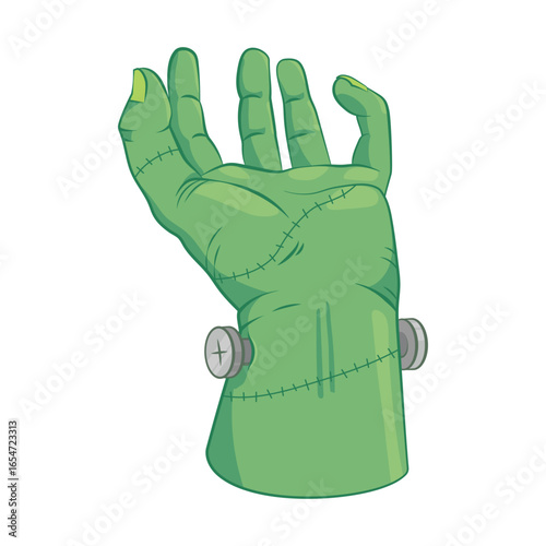 Frankenstein Monster Hand Vector Illustration