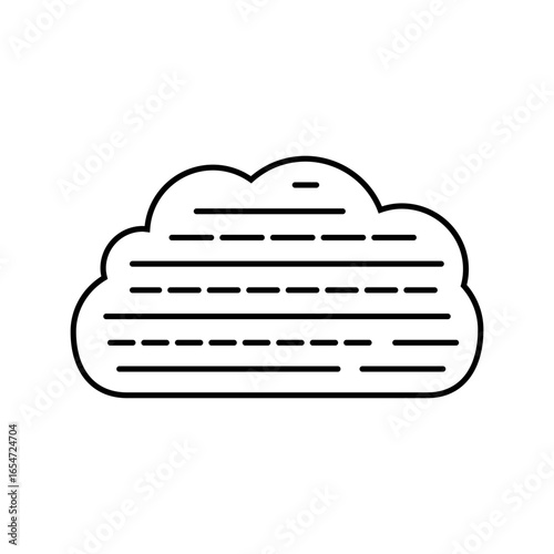 word cloud nlp line icon vector illustration
