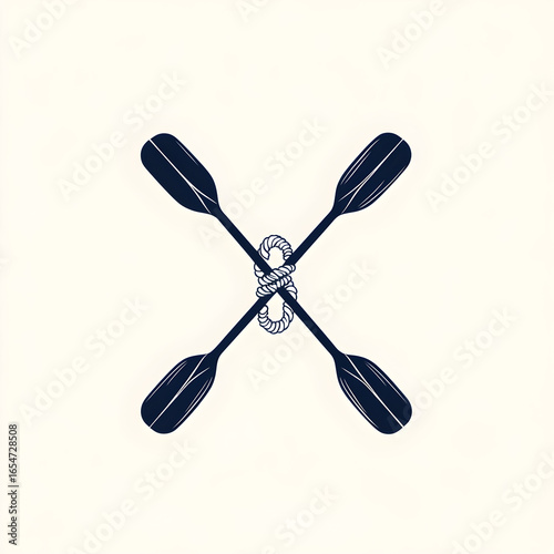 Radial Design with Oars and Knots Logo