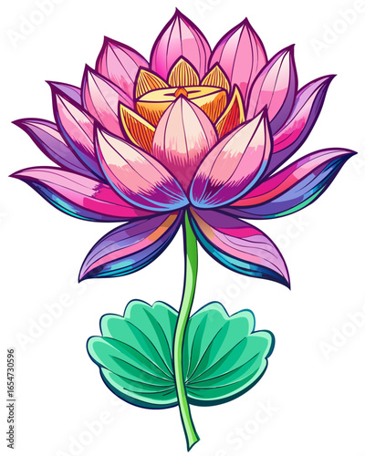 More  Lotus flower ,white background