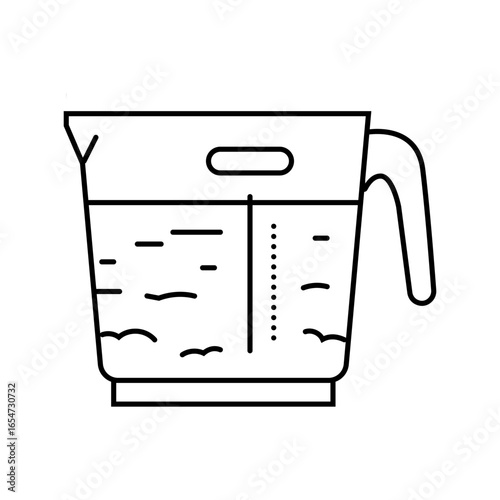 broth cup meal drink line icon vector illustration