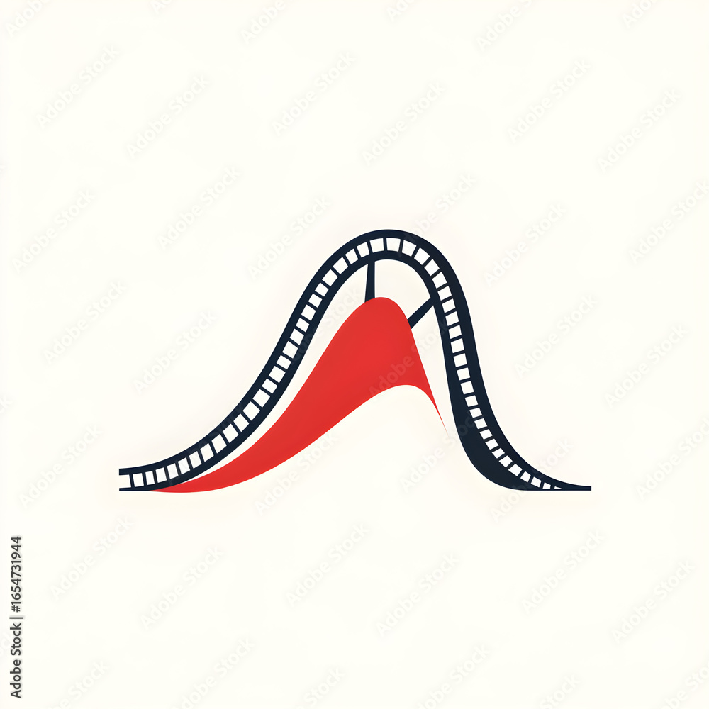 Fototapeta premium rollercoaster illustration 