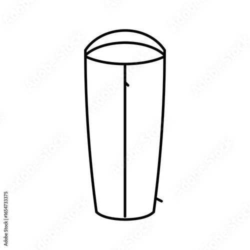 cocoon sleeping bag line icon vector illustration