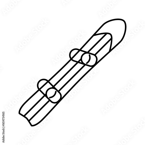 winter snowboard line icon vector illustration