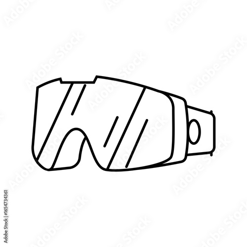goggles snowboard line icon vector illustration