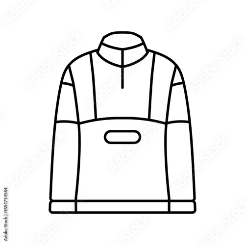 mid layer fleece insulated line icon vector illustration