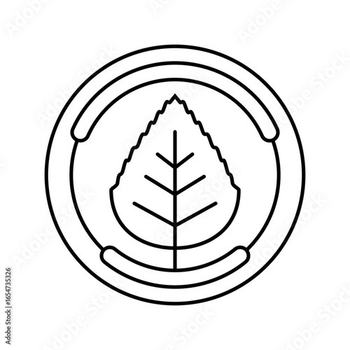 natural ingredients sustainable beauty line icon vector illustration