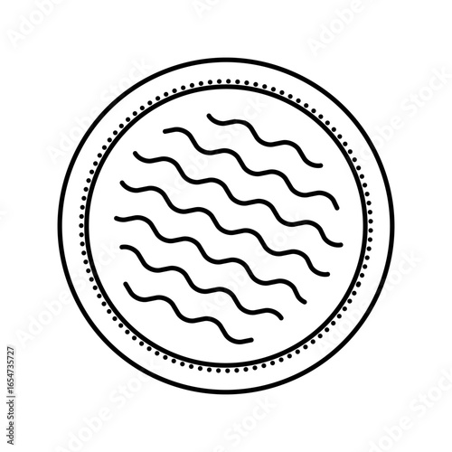 reusable cotton pads sustainable beauty line icon vector illustration