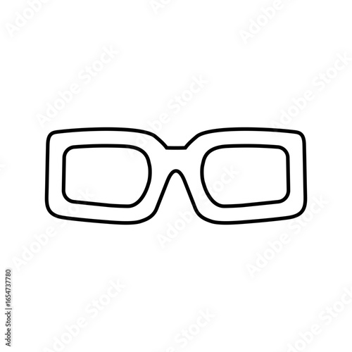 retro sunglasses thrift driven fashion line icon vector illustration