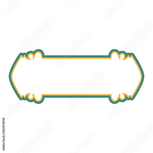 Suitable for fantasythemed designs, game elements, coat of arms, and medievalthemed projects. A blank shield with ornate green border adds elegance.