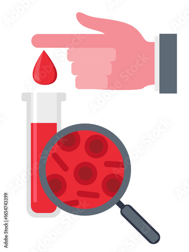 Blood test, blood test tubes