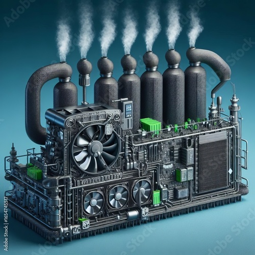Carbonnegative manufacturing processes for computing hardware