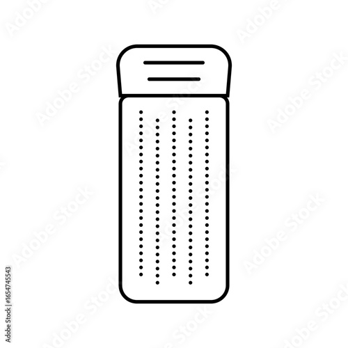 sleeping pad ultralight trekking line icon vector illustration