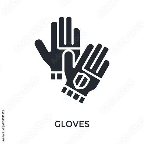 Gloves Icon Glyph Style. Vector Illustration For Graphic Design
