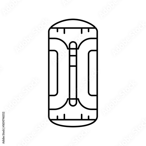 compression sack ultralight hiking line icon vector illustration