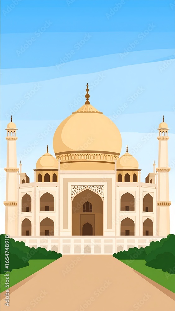 Fototapeta premium Taj Mahal illustration