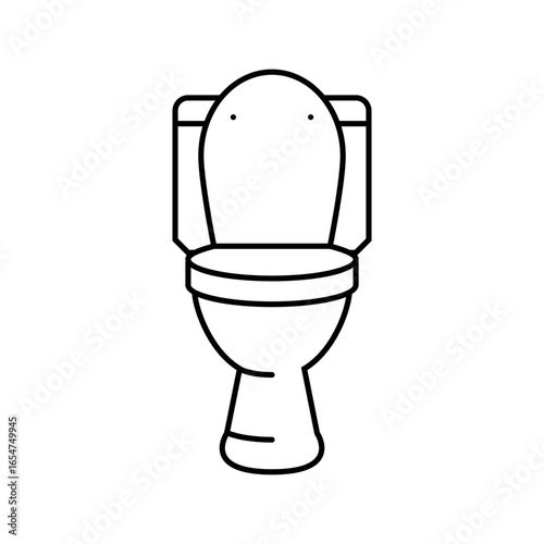 toilet diarrhea line icon vector illustration